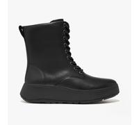 Fitflop Womens F-mode Leather Lace-up Flatform Ankle Boots, All Black, 7 UK