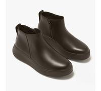 FitFlop F-MODE FLATFORM Womens Zip Ankle Boots Chocolate Brown - UK 4