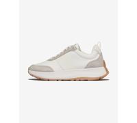 FitFlop F-Mode Flow Suede Shoes White Grey Women - 36