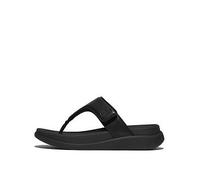 Women's FitFlop F-Mode Go Adjustable Flatform Women's Black Sandals - Size: 8