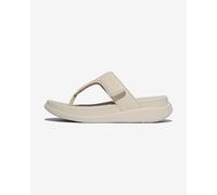 Fitflop Women's F-Mode GO Adjustable Flatform Toe-Post Sandals, Beige, 6.5 UK