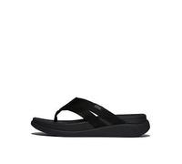 Fitflop Women's F-Mode GO Webbing Flatform Strappy FLIP-Flops, Black, 4 UK