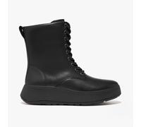 Fitflop F-mode Leather Lace-up Flatform Ankle Boots Black EU 36 Woman