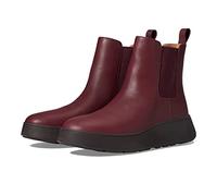 FitFlop F-Mode Leather Flatform Chelsea Boots, Plummy, 4.5 UK