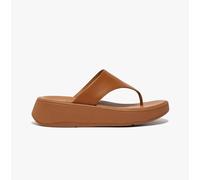 FitFlop F-MODE LEATHER FLATFORM Womens Toe Post Sandals Light Tan - UK 7