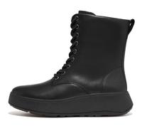 Fitflop Women's F-Mode Leather Lace-up Flatform Ankle Boots All Black UK 4