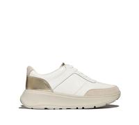 FitFlop F-MODE LEATHER Womens Trainers Urban White/Platino - UK 5