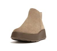 FitFlop F-Mode Minky Grey Suede Flatform MicrowobbleboardTM Midsole Ankle Boots Light Brown