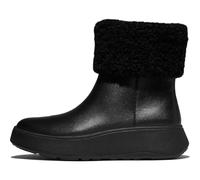 Fitflop F-MODE SHEARLING-COLLAR ZIP-UP LEATHER ANKLE BOOTS