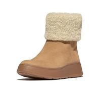 Fitflop F-MODE SHEARLING-COLLAR ZIP-UP SUEDE ANKLE BOOTS