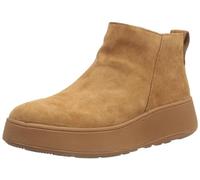 Fitflop F-Mode Suede Flatform Zip Ankle Boots UK 5 Brown