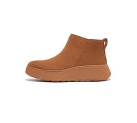 FitFlop F-Mode Tan Suede Flatform MicrowobbleboardTM Midsole Ankle Boots Light Tan
