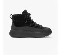 FitFlop F-MODE TEDDY-COLLAR WARM SUEDE Womens Suede Booties All Black - UK 7