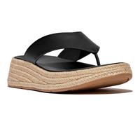 Fitflop F-MODE ESPADRILLE LEATHER FLATFORM T/POST SANDALS