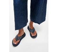 FitFlop F-mode Toe Post Sandal- Dark Denim, Navy, Size 4, Women Navy