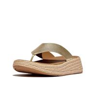 Fitflop F-Mode Toe Post Womens Wedge Sandals Gold 7 UK