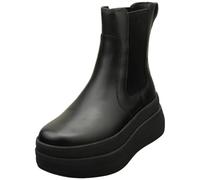 FitFlop Damen Stiefel F-Mode Stack Leather Chelsea Boots E2J All Black-37