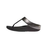 Fitflop Women's FINO GLITTERDUST Metallic Toe-Post Sandals, Grey, 4 UK