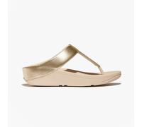 FitFlop FINO GLITTERDUST METALLIC Womens Toe Post Sandals Platino - UK 6