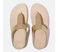 Fitflop Women's Fino Glitterdust Womens Toe Post Sandals - Gold - Size: 6.5