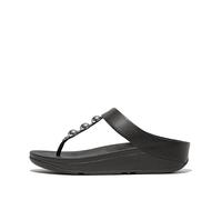 Fitflop FINO MIRROR-DOME LEATHER TOE-POST SANDALS