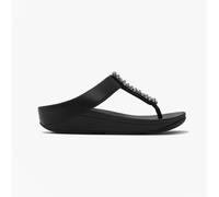 FitFlop FitFlop FINO PEARLS AND CRYSTAL Womens Toe-Post Sandals Black - UK 8 - Black