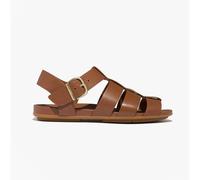 FitFlop FitFlop GRACIE LEATHER Womens Ankle Strap Sandals Deep Tan - UK 4 - Brown