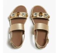 FitFlop FitFlop GRACIE ULTRA Womens Ankle Strap Sandals Platino - UK 6 - Gold
