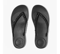 Fitflop Women's iQUSHION Multi-Crystal Ergonomic FLIP-Flops, Black, 4 UK