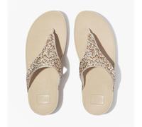 FitFlop FitFlop LULU CRYSTAL Womens Toe-Post Sandals Platino - UK 4 - Gold
