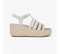 FitFlop FitFlop PLATFFORMS GRAPHIC Womens Ankle Strap Sandals Urban White - UK 3 - White