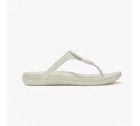 FitFlop Solay Glossy-Disc Toe-Post Sandals, Cream, 9