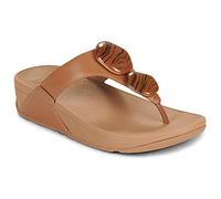 Fitflop Lulu Marbled Stone Toe Post Sandals Brown EU 38 Woman
