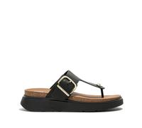 Fitflop Gen-FF Buckle Leather Toe Post Sandal BLACK SIZE 4