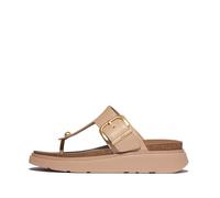 Fitflop Women's GEN-FF Buckle Leather Toe-Post Sandals Slide, Beige, 3 UK