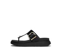 FitFlop Gen-ff Buckle Leather Toe-post Sandals, Black, Size 7, Women Black
