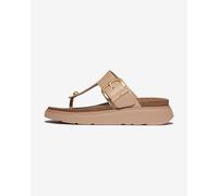 FitFlop Gen-FF Buckle Leather Toe-Post Sandals Light Beige Women - 39