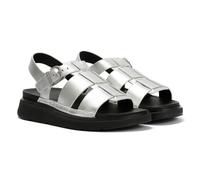 Fitflop Gen-Ff Fisherman Leather Women's Silver Sandals UK 8
