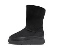 Fitflop Women's GEN-FF Short Double-Faced Shearling Boots, Black, 8.5 UK