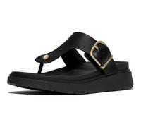 Fitflop Gen-Ff Toe-Post Leather Women's Black Sandals UK 8