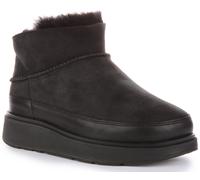 Fitflop Gen Ff Ultra Mini Double Faced Shearling Womens Boots Black UK 3 - 8