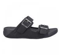Fitflop Gogh Moc | Black | Mens Adjustable Buckle Sliders