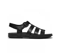 Women's FitFlop GRACIE RUBBER-BUCKLE Womens Fisherman Sandals All Black - Size: 5