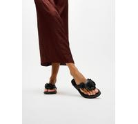 Women's FitFlop Leather Sandals Gracie Flower Flip Flops Holiday Summer Sandal