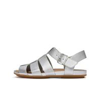 Fitflop Women's Gracie Leather Fisherman Sandals Silver UK 6
