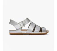 Fitflop Gracie Leather Womens Ankle Strap Sandals Silver - Size UK 6