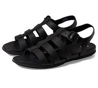 Women's Fit Flop Gracie Rubber-Beckle Leather Fisherman Sandals in Black