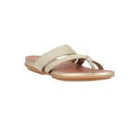 FitFlop Gracie Shimmerlux Strappy Toe Post Sandals Gold
