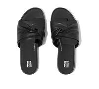 FitFlop Gracie Soft-twist Leather Slides - All Black, Black, Size 3, Women Black