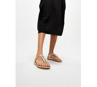 Fitflop Gracie Ultra Jewel T Bar Sandals Silver EU 37 Woman